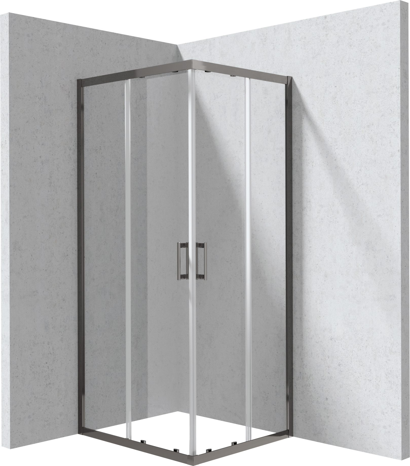 Deante Funkia Evo cabina de ducha 90x80 cm rectangular grafito cepillado/vidrio transparente KYC_D089P