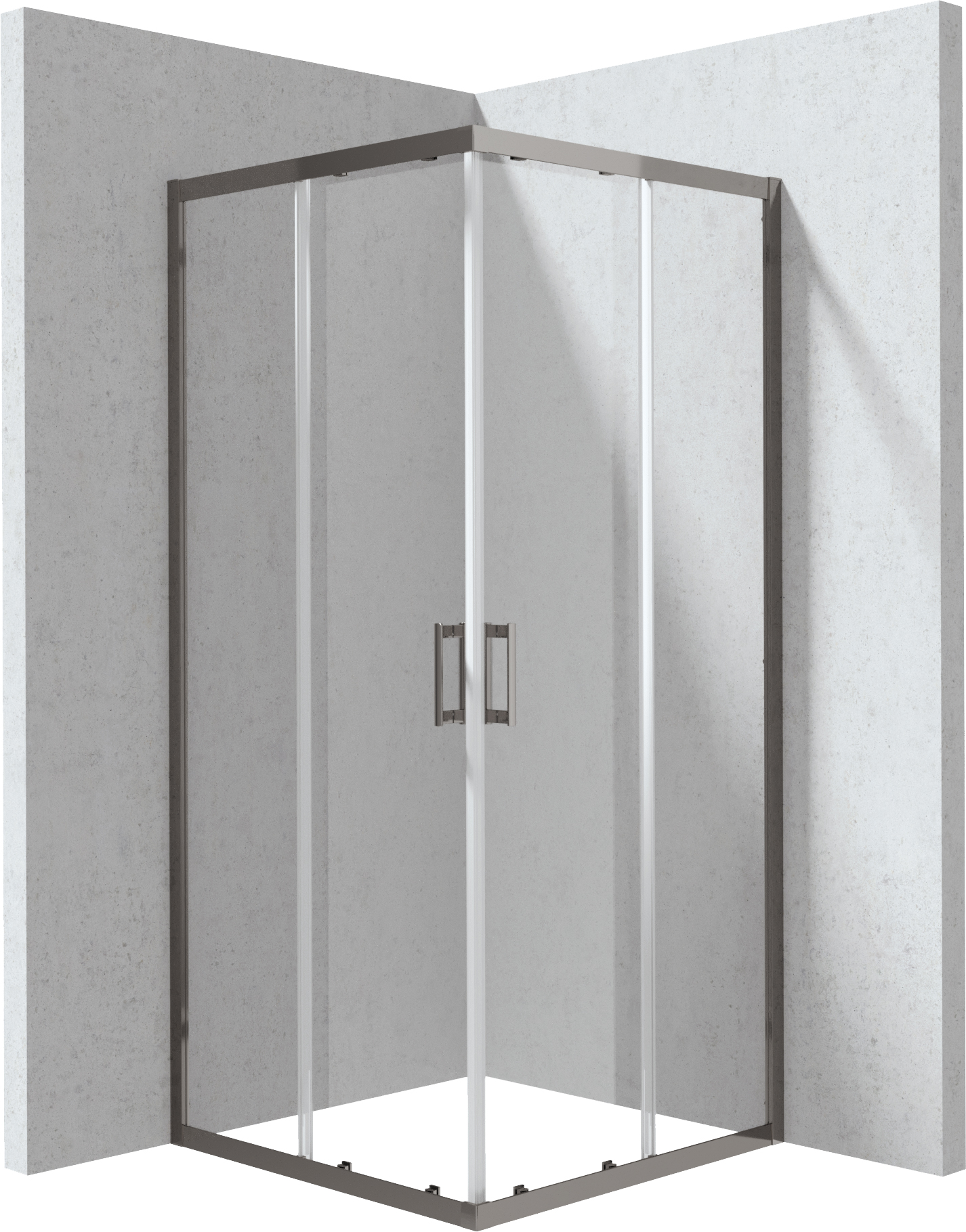 Deante Funkia Evo cabina de ducha 90x90 cm cuadrada grafito cepillado/vidrio transparente KYC_D099P