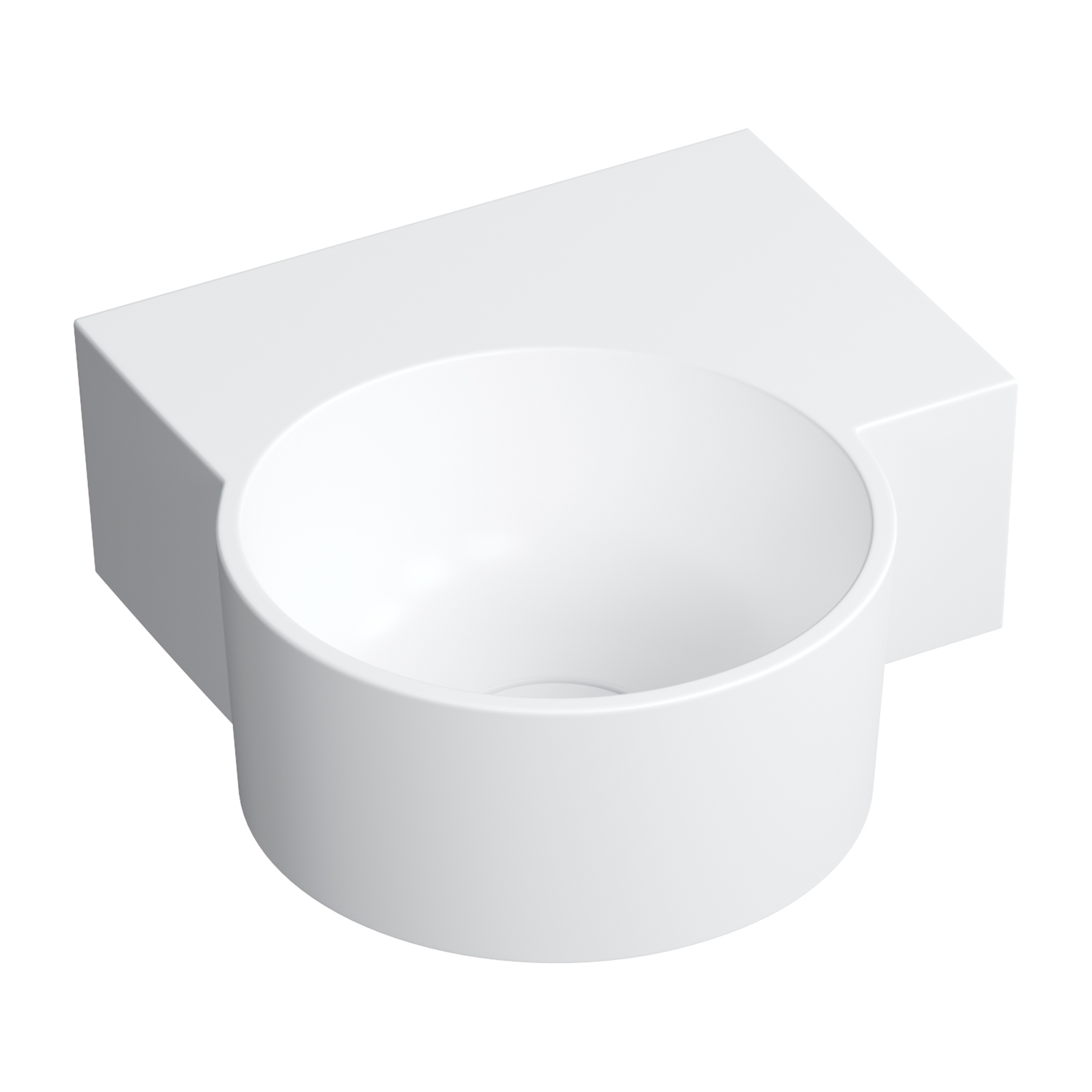 Omnires Ovo M+ lavabo 33x34 cm esquina clásico-sobre encimera blanco OVO335UWPBM