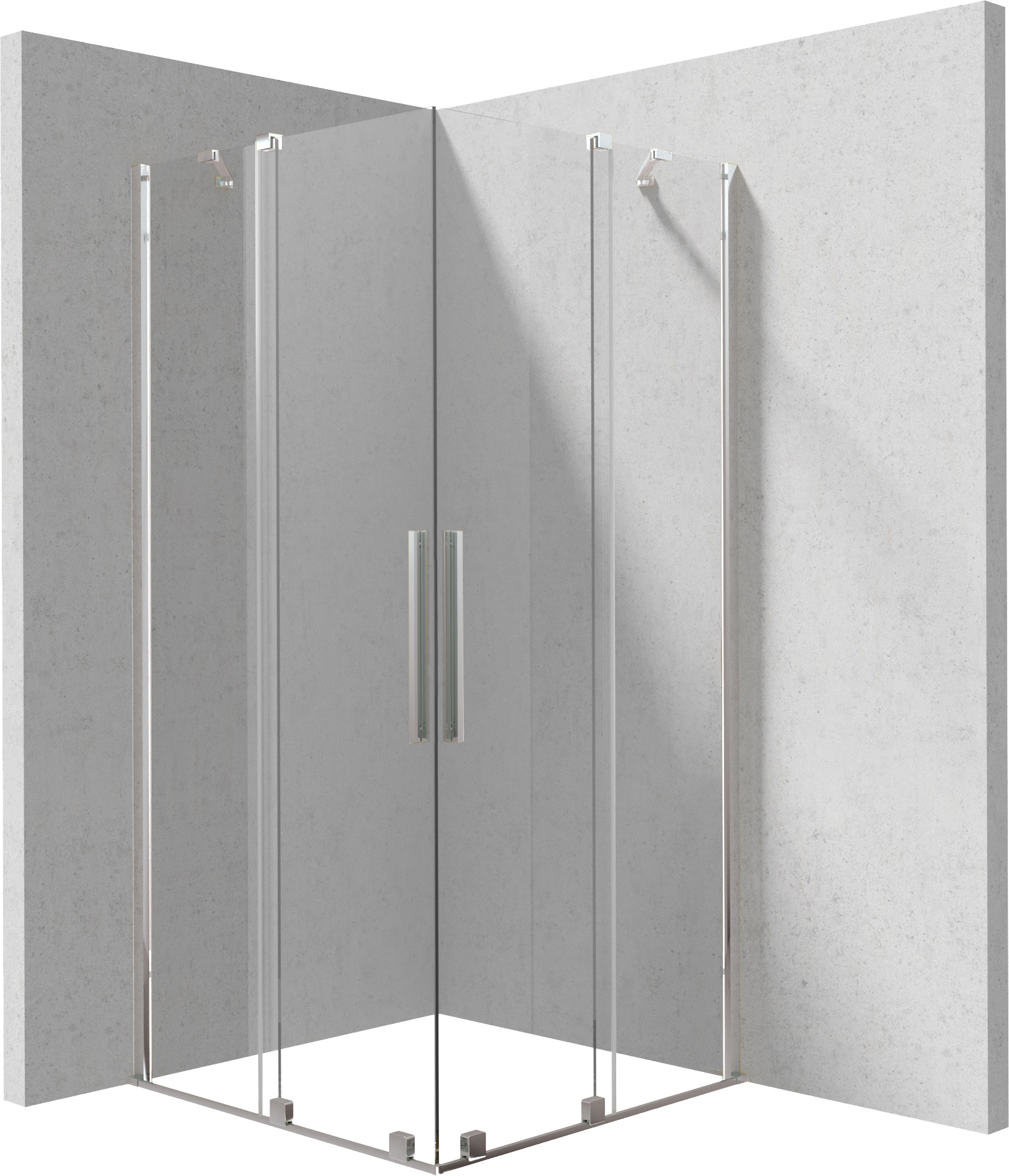 Deante Prizma cabina de ducha 80x80 cm cuadrada cromo brillo/vidrio transparente KPN0P08P08