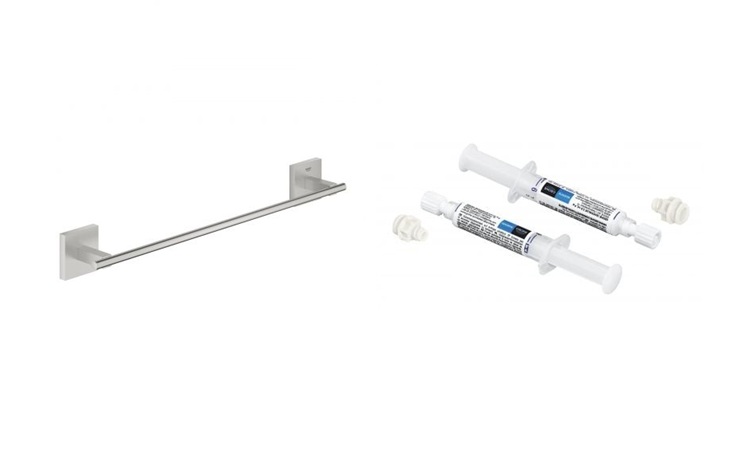 Conjunto barra para toallas Grohe Start Cube 40987DC0, pegamento Grohe 41128000