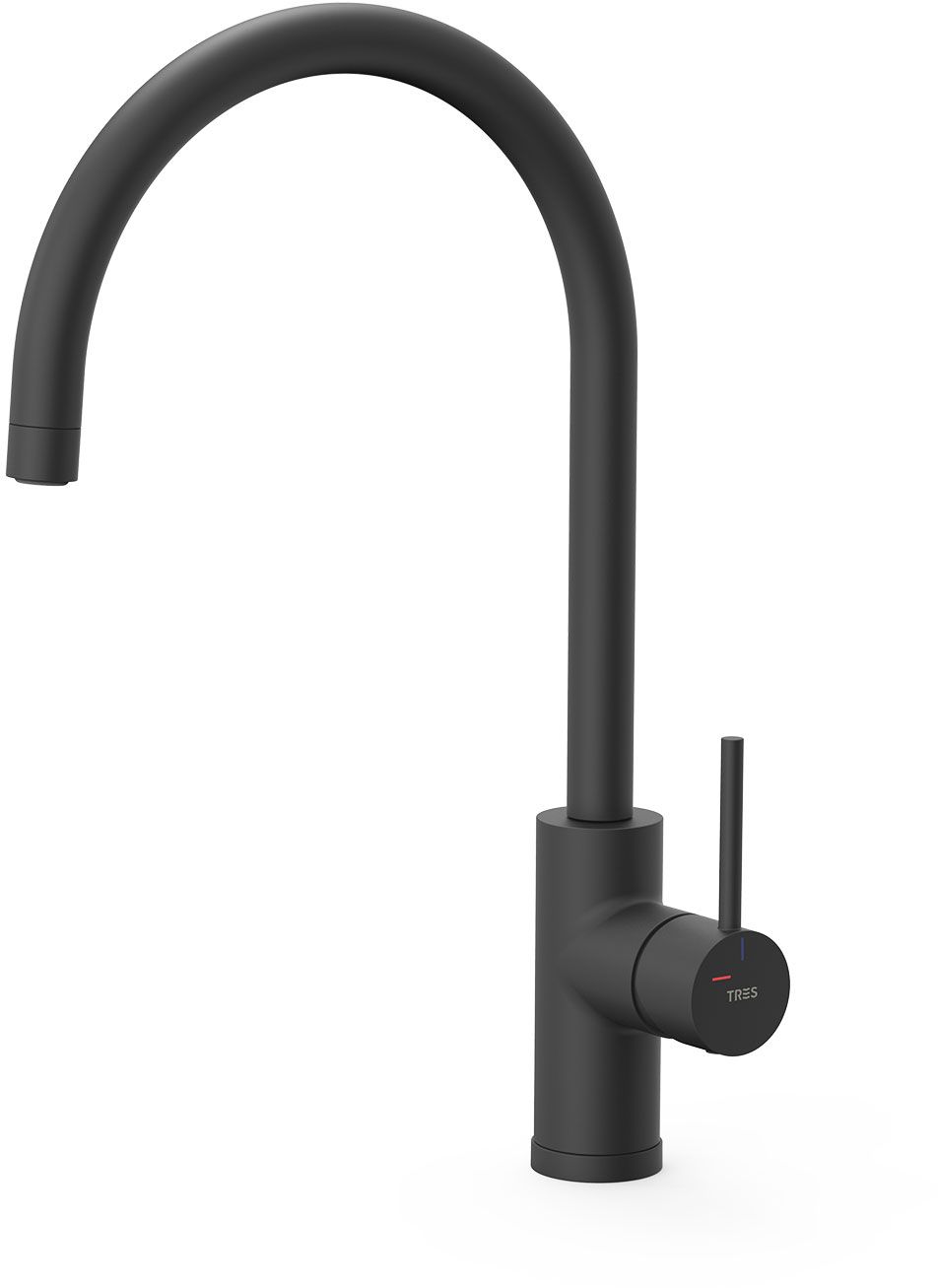 Tres Selection grifo de cocina de pie negro 23044005NM