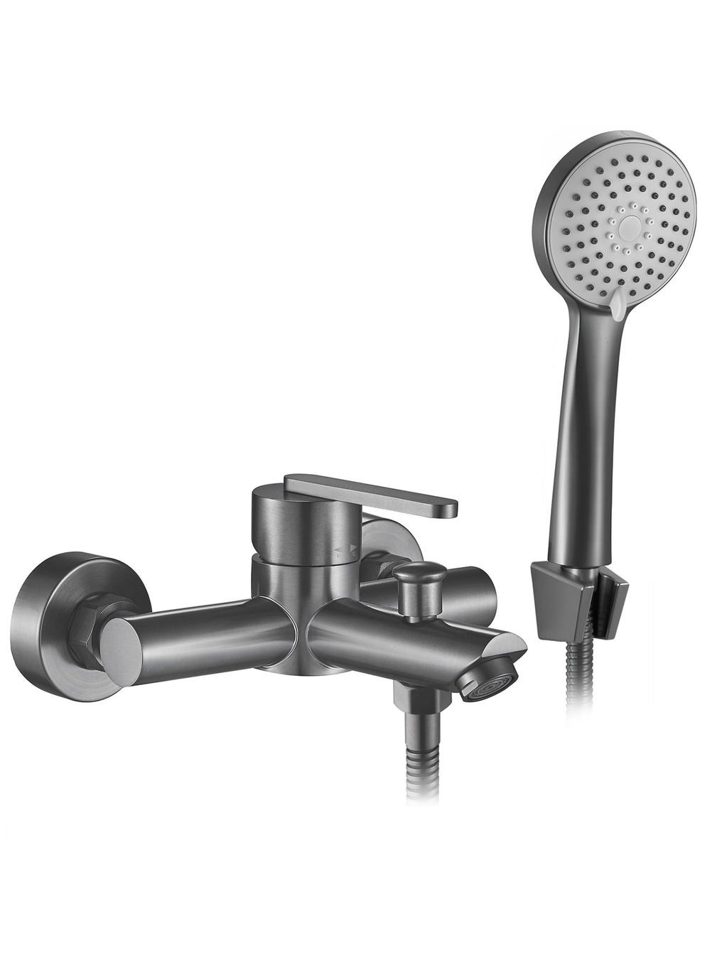 Rea Ontario grifo de bañera y ducha a pared grafito REA-B5515