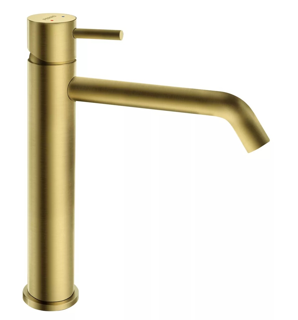 Ferro Ciriculus grifo para lavabo de pie oro BCK2MLBG