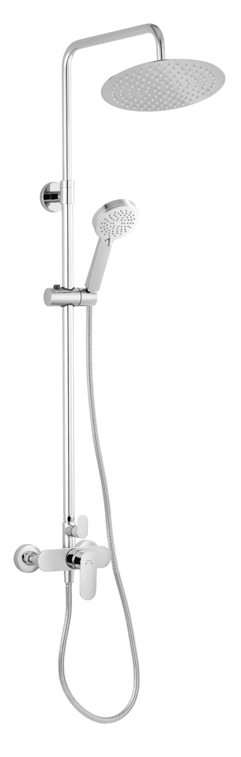 Ferro Talassa conjunto de ducha a pared con rociador con efecto lluvia cromo NP87-BAL7U