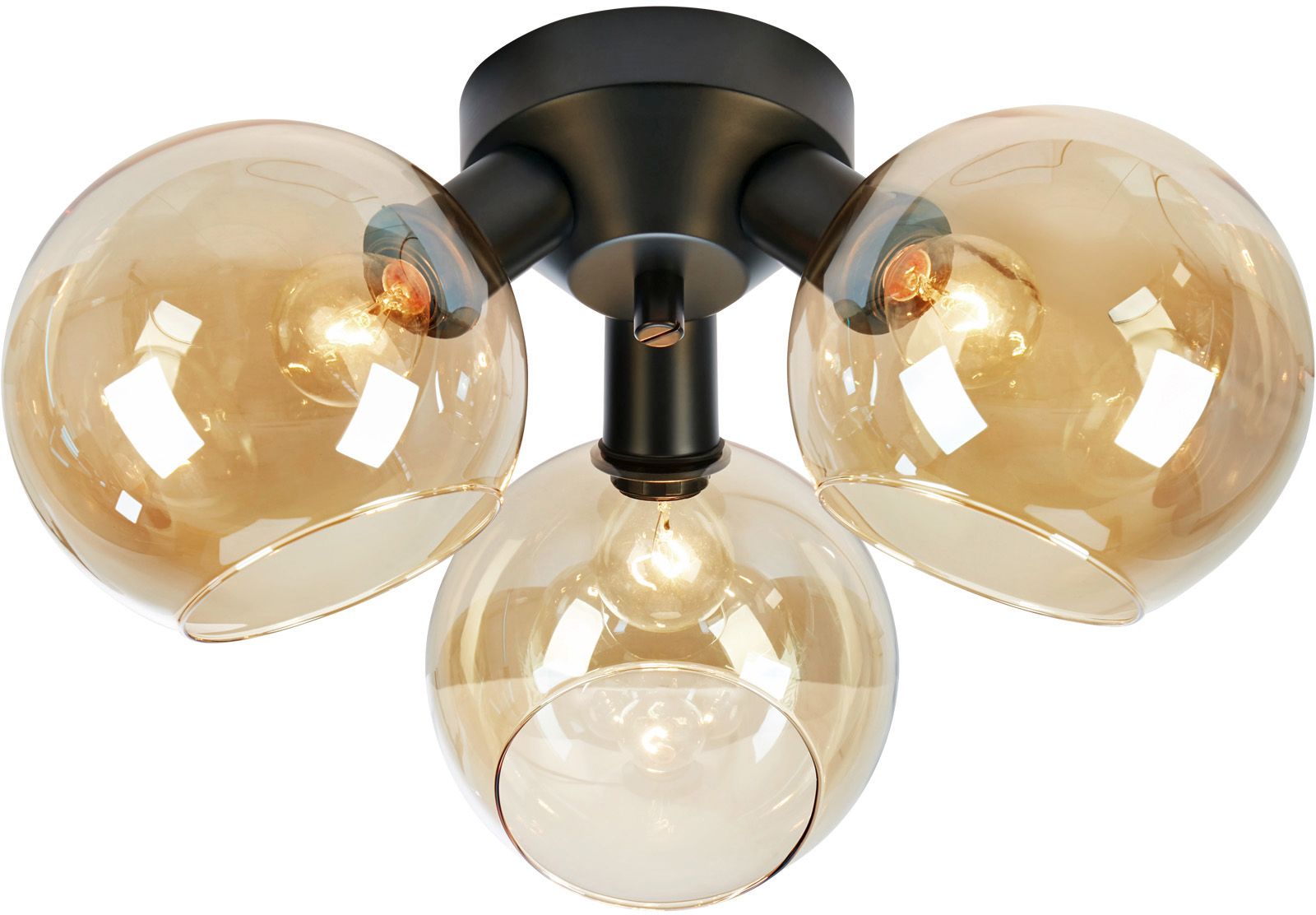 Markslöjd Artis lámpara de techo 3x40 W negro-ámbar 108997