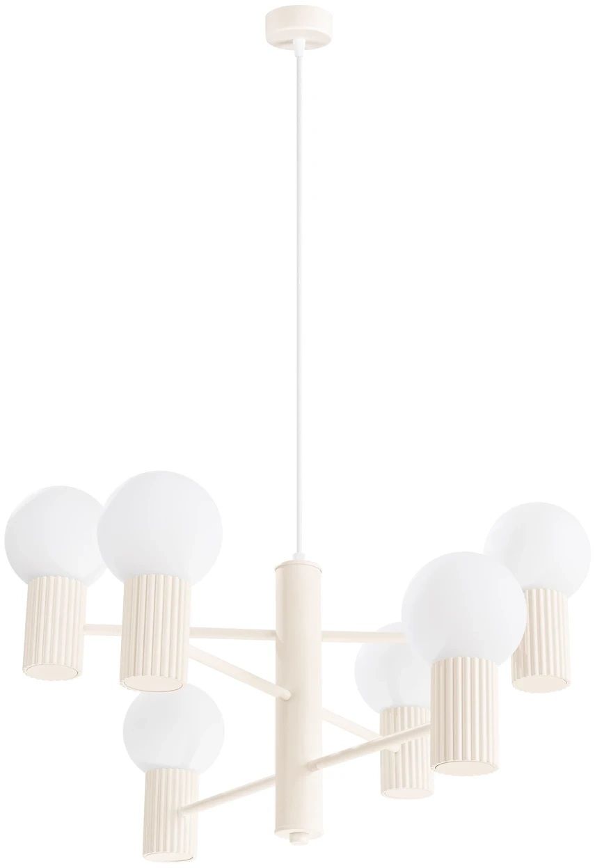 Sollux Lighting Halo lámpara colgante 6x8 W beige SL.1831