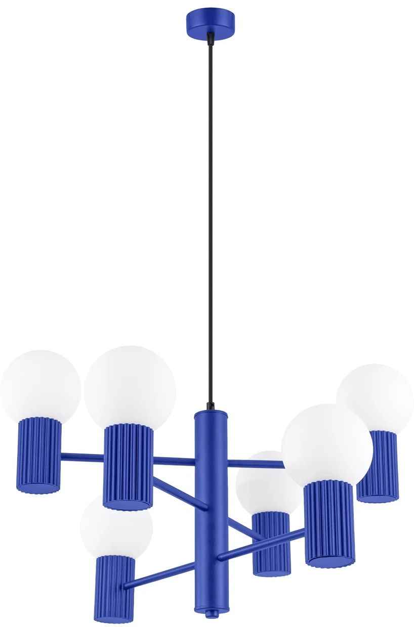 Sollux Lighting Halo lámpara colgante 6x8 W violeta SL.1835