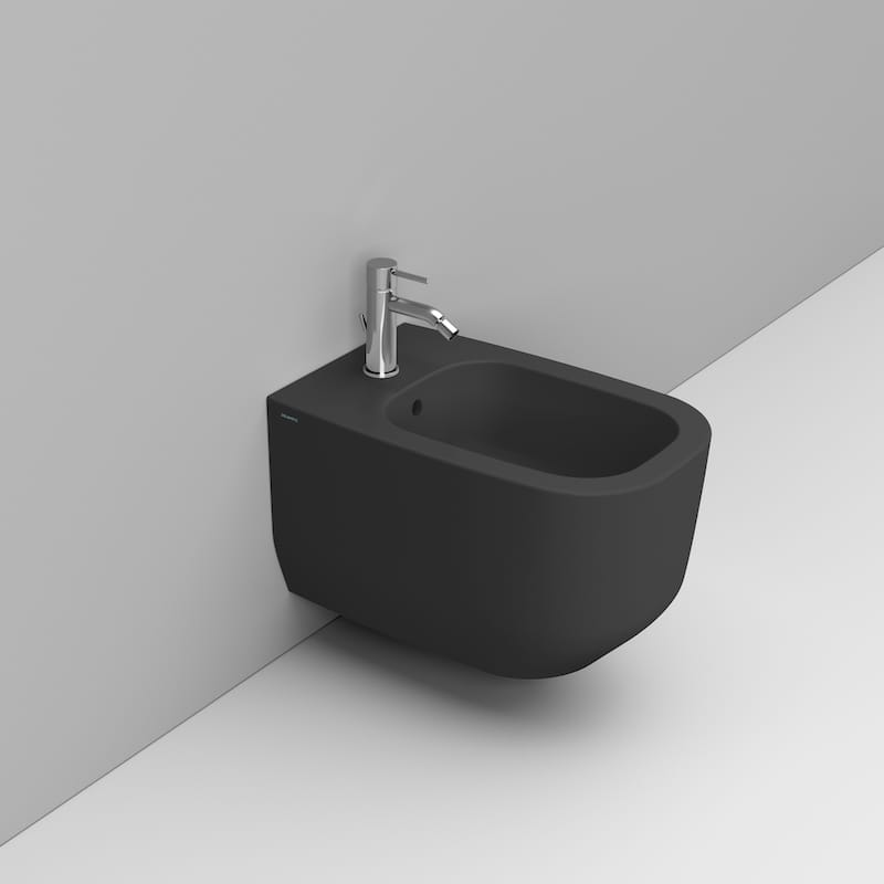 Ceramica Dolomite Alba bidé suspendido negro D502681