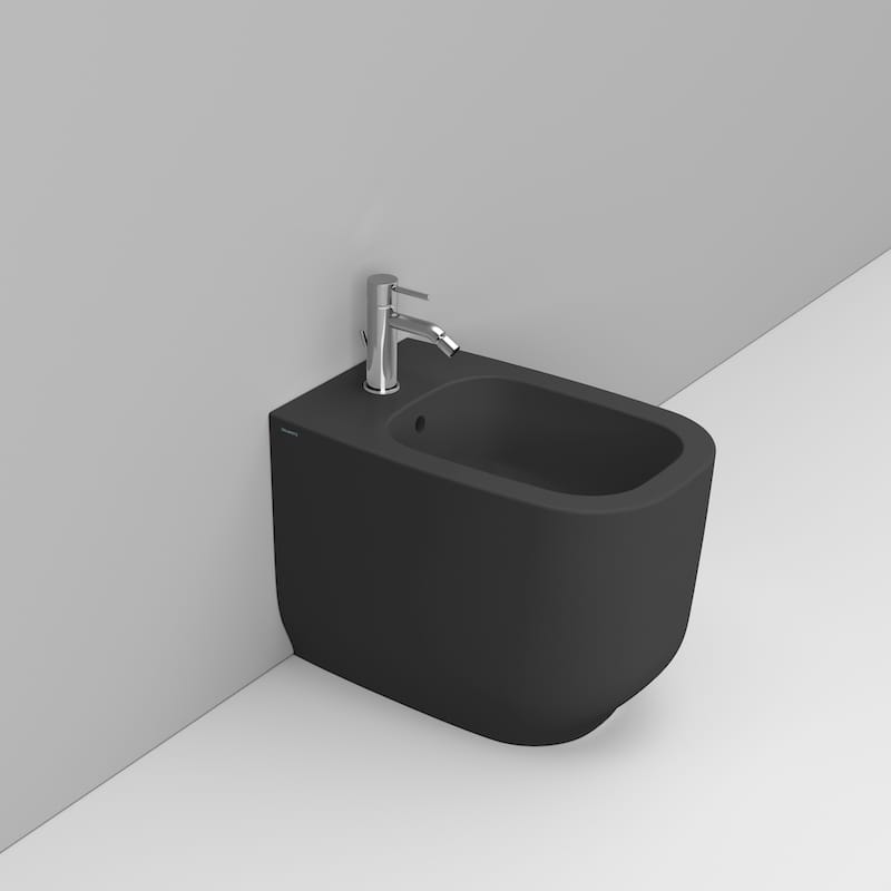 Ceramica Dolomite Alba bidé de pie negro D503581
