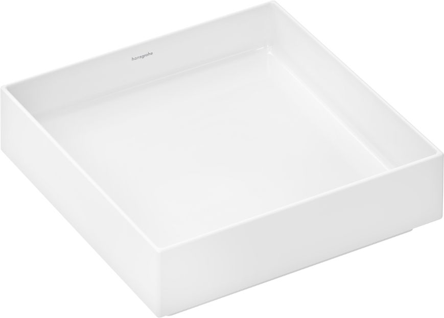 Hansgrohe Xuniva Evo E lavabo 40x40 cm cuadrada sobre encimera blanco 63007450