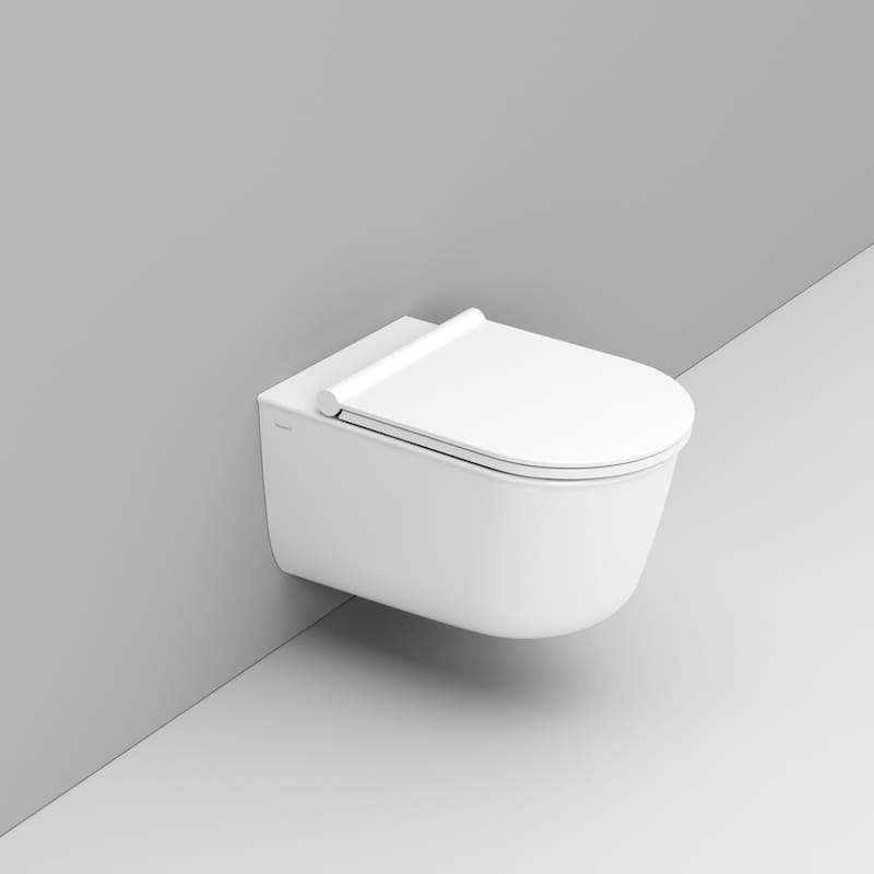 Ceramica Dolomite Mayka taza de inodoro suspendido sin reborde blanco D482501