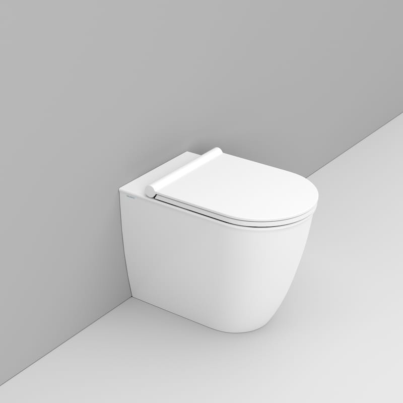 Ceramica Dolomite Mayka taza de inodoro de pie sin reborde blanco D483141