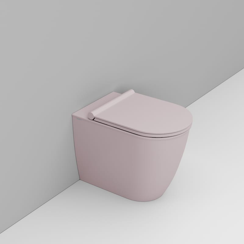 Ceramica Dolomite Mayka taza de inodoro de pie sin reborde rosa D483165