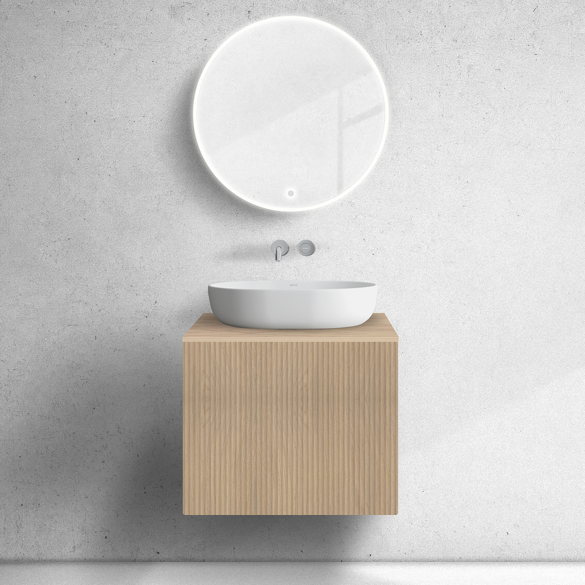 Oltens Lun armario 60x44.7x52 cm suspendido, para lavabo roble 60027060