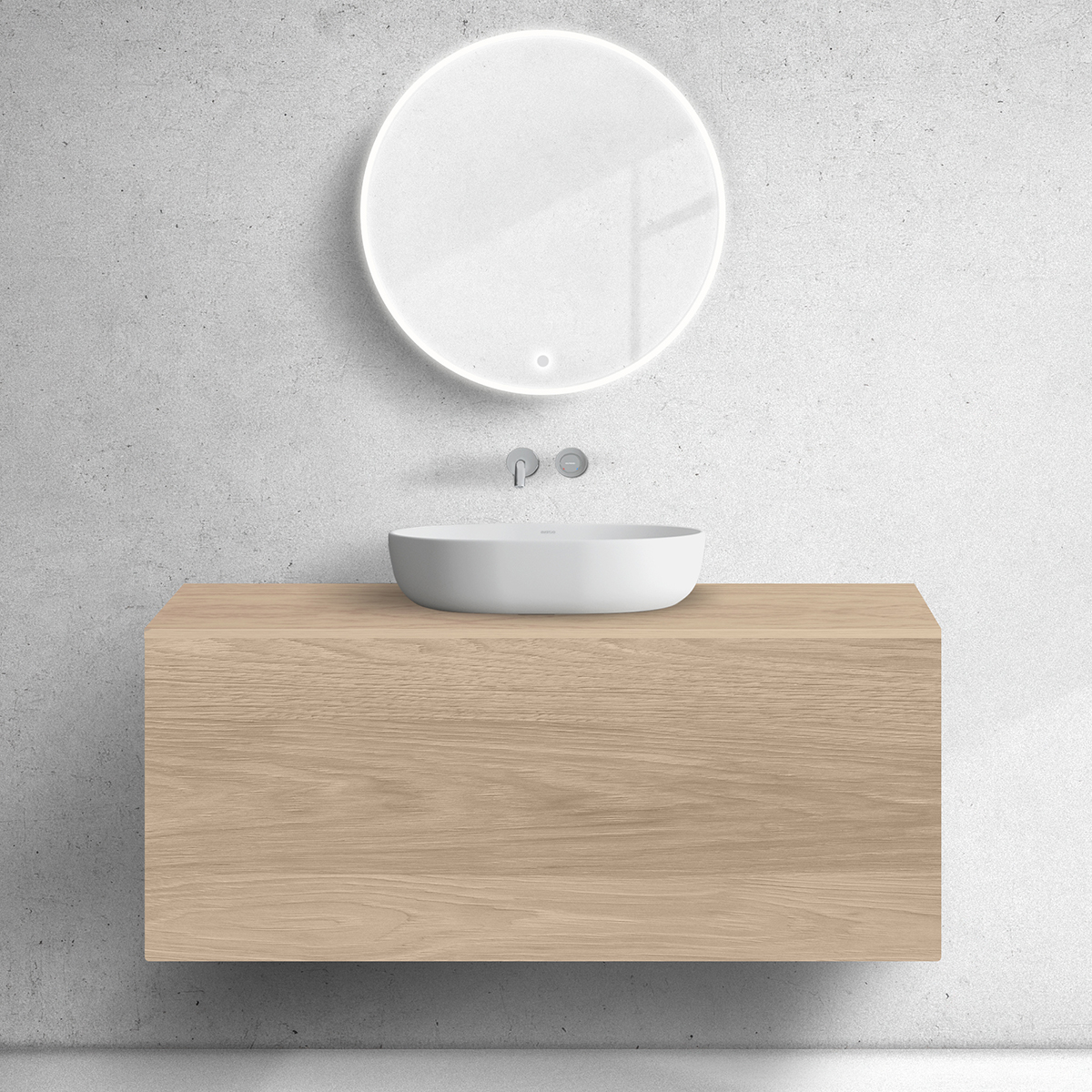 Oltens Lun armario 120x44.7x52 cm suspendido, para lavabo roble 60035060