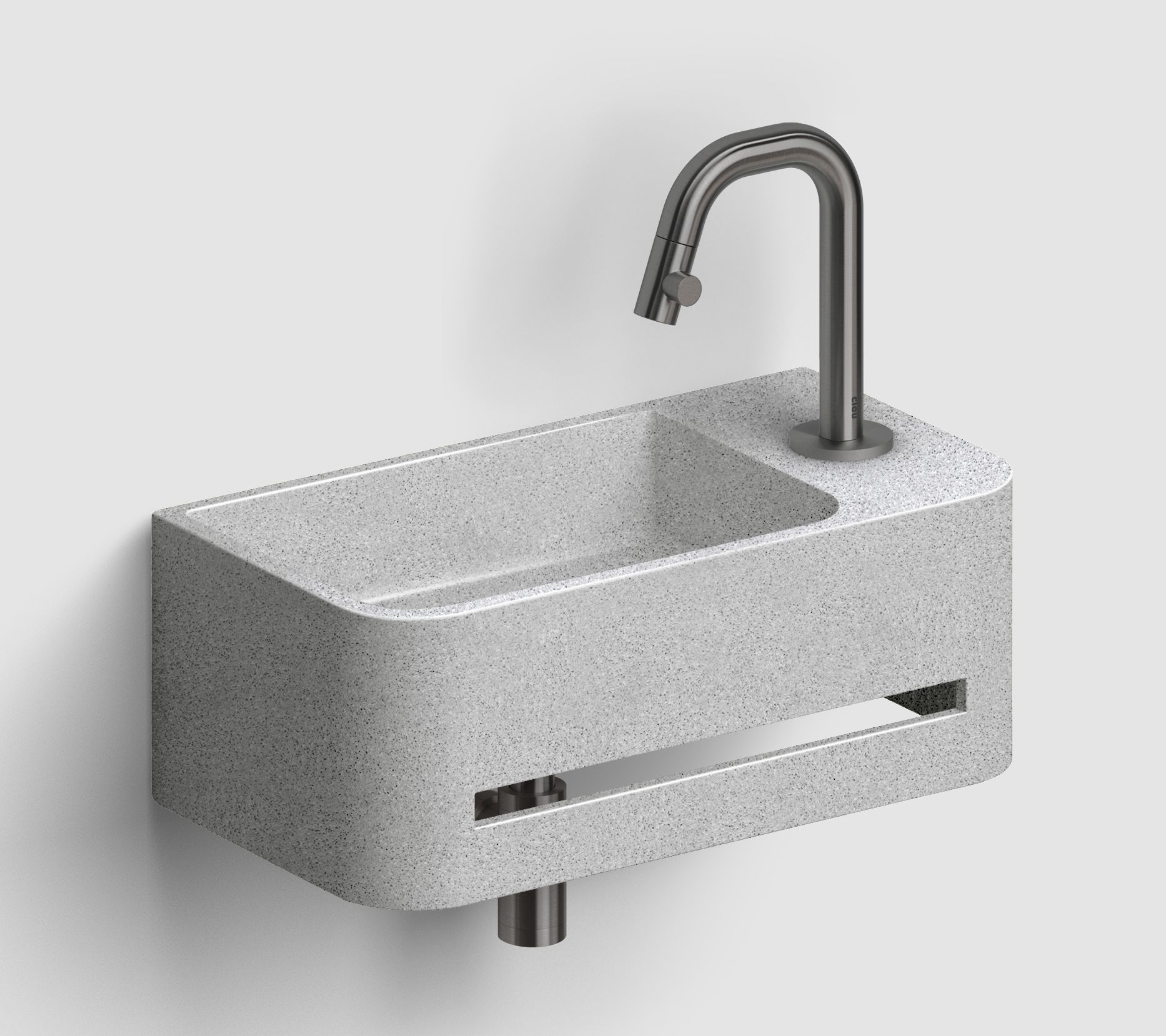 Clou InBe lavabo 43x23 cm rectangular clásico gris/piedra IB/03.71030.02.01.R 