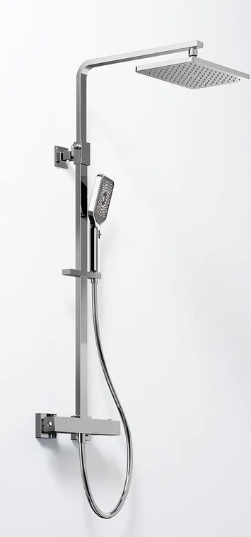 Steinberg 342 conjunto bañera/ducha a pared con termostato con rociador con efecto lluvia cromo 342 2721