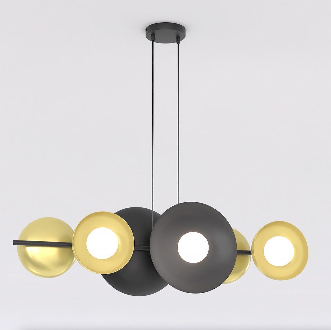 Emibig Volum 6 BL Gold lámpara colgante 6x8 W negro-oro 1483/6