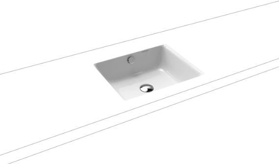 Kaldewei Puro lavabo 46x38.5 cm rectangular empotrado blanco 900907183001