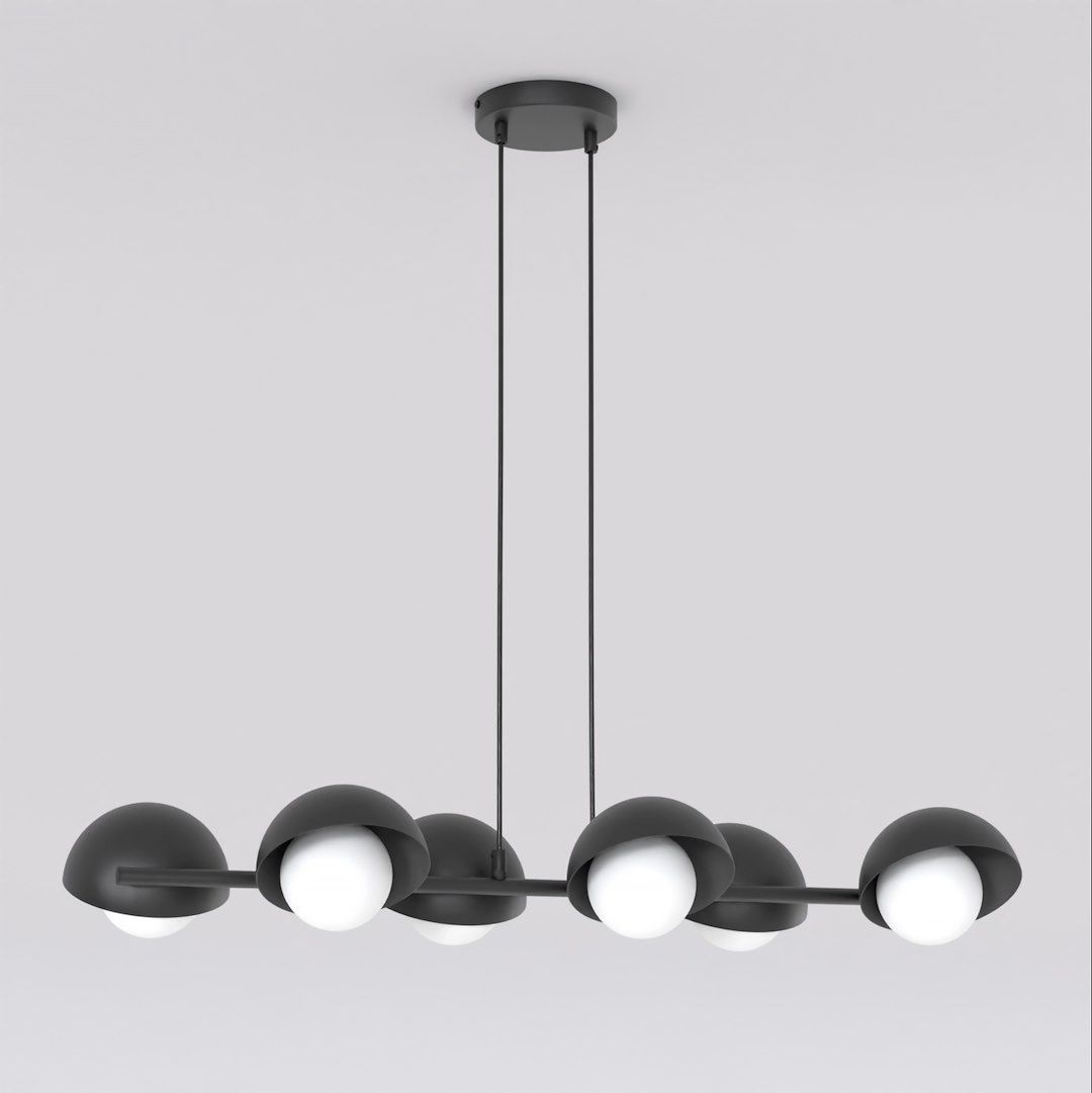 Emibig Boom lámpara colgante 6x8 W negro 1589/6