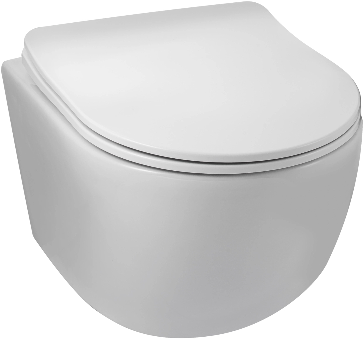 Balneo Luna taza de inodoro con asiento de cierre suave suspendido sin reborde blanco G0101010101-2