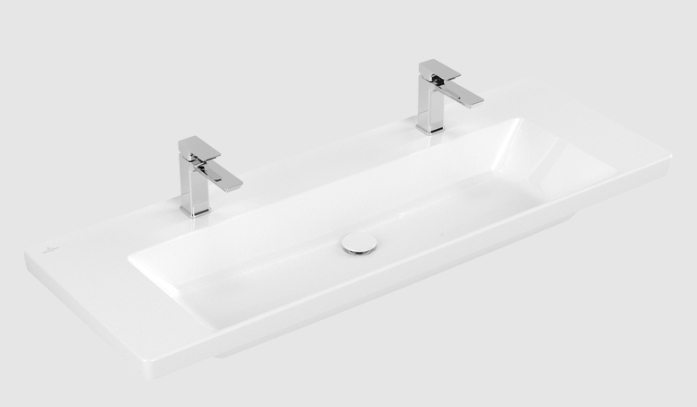 Villeroy & Boch Subway 3.0 lavabo 130x47.5 cm rectangular para mueble blanco 4A70D1R1