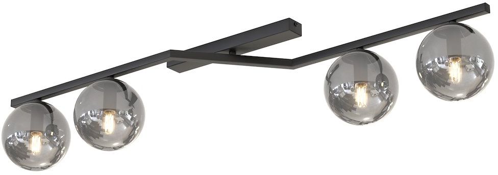Emibig Naton lámpara de techo 4x10 W negro-ahumado 1509/4