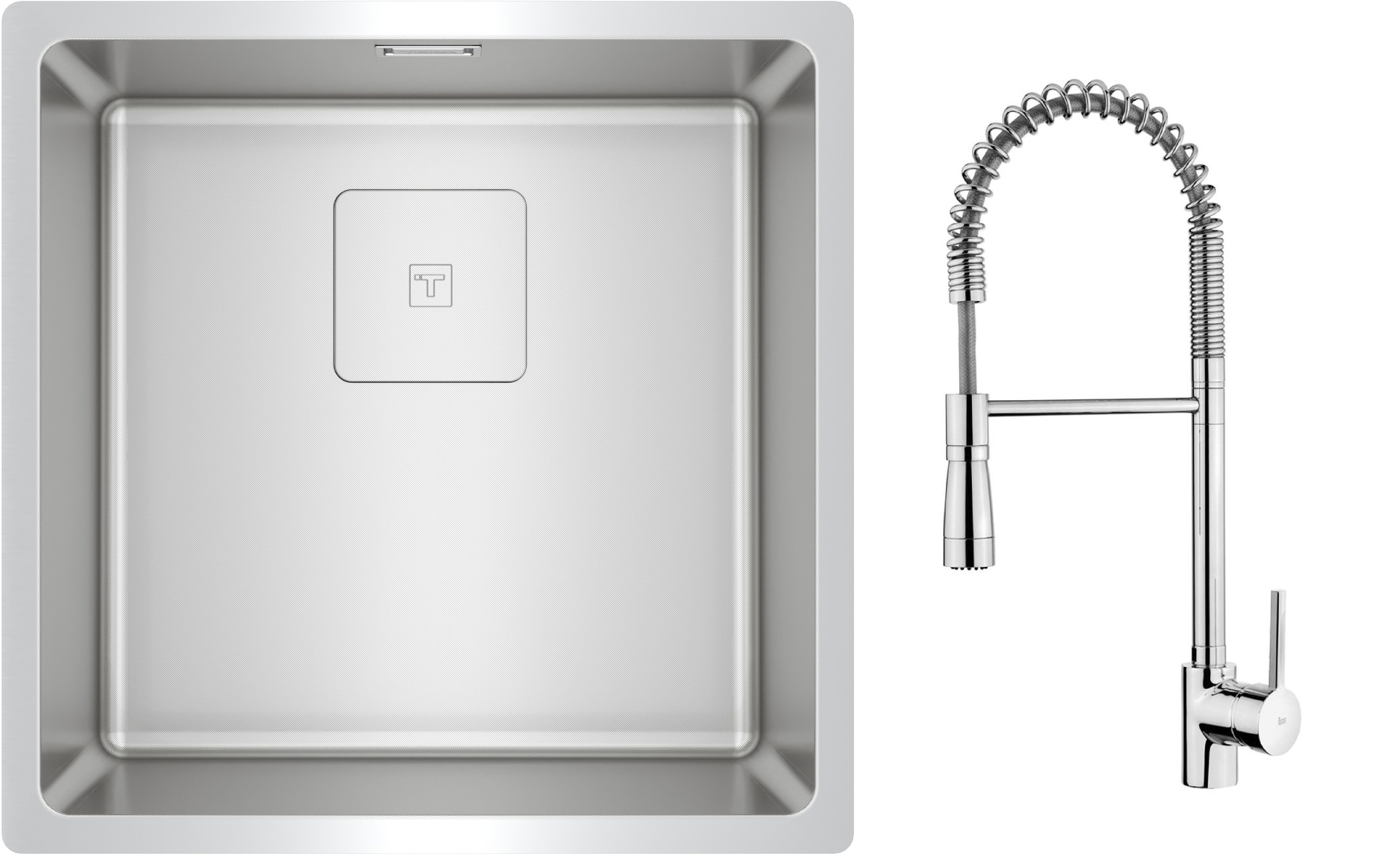 Conjunto fregadero de acero Teka Flexlinea 115000053, grifo de cocina Teka ARK 239391200