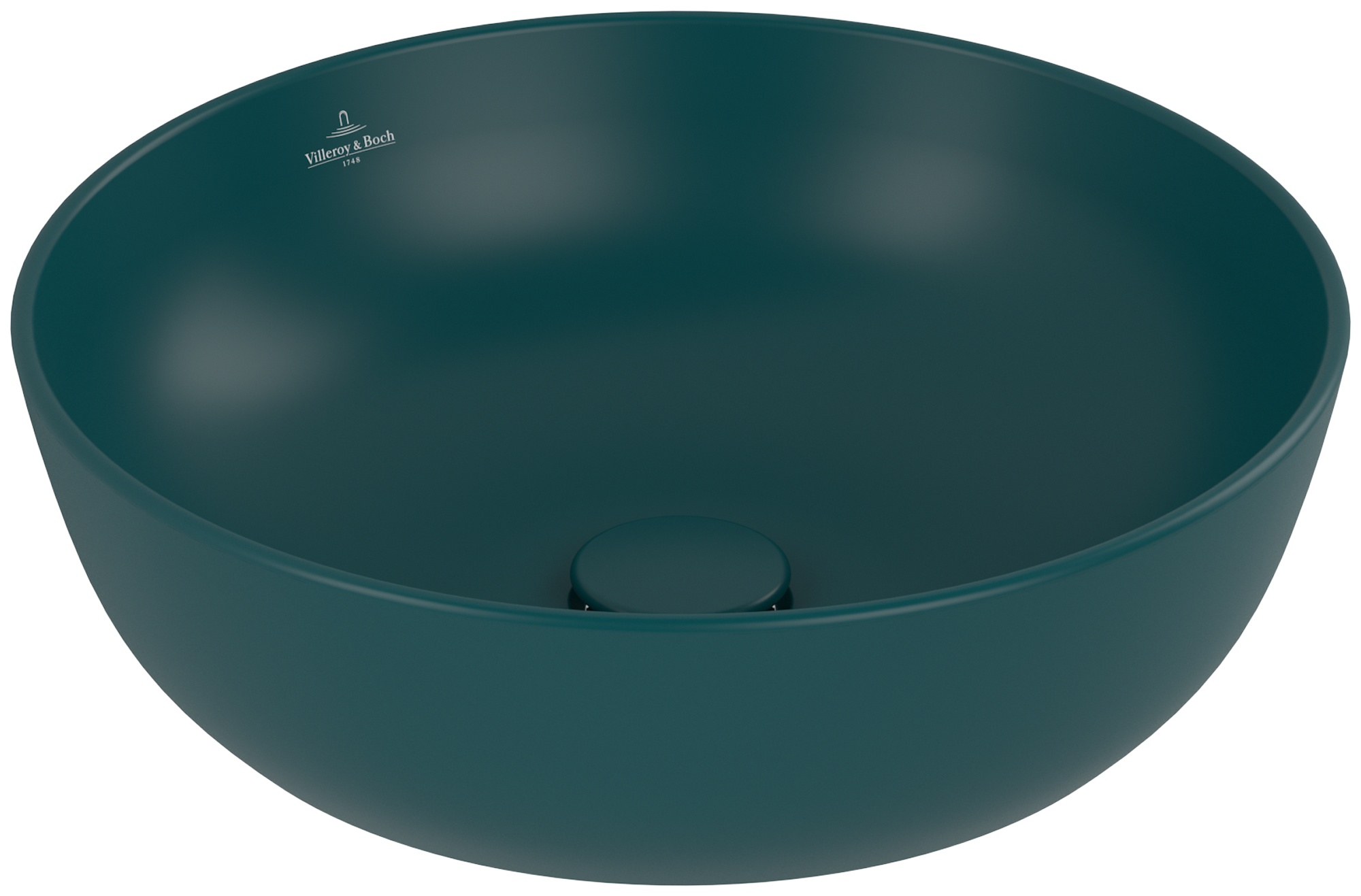 Villeroy & Boch Artis lavabo 43x43 cm circular sobre encimera verde mate 417943TE