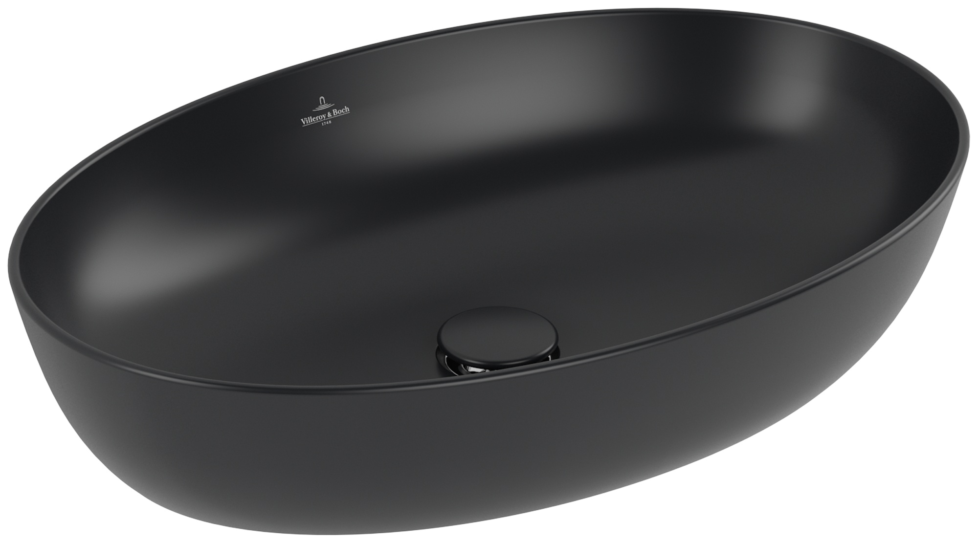 Villeroy & Boch Artis lavabo 61x41 cm oval sobre encimera negro 419861R7