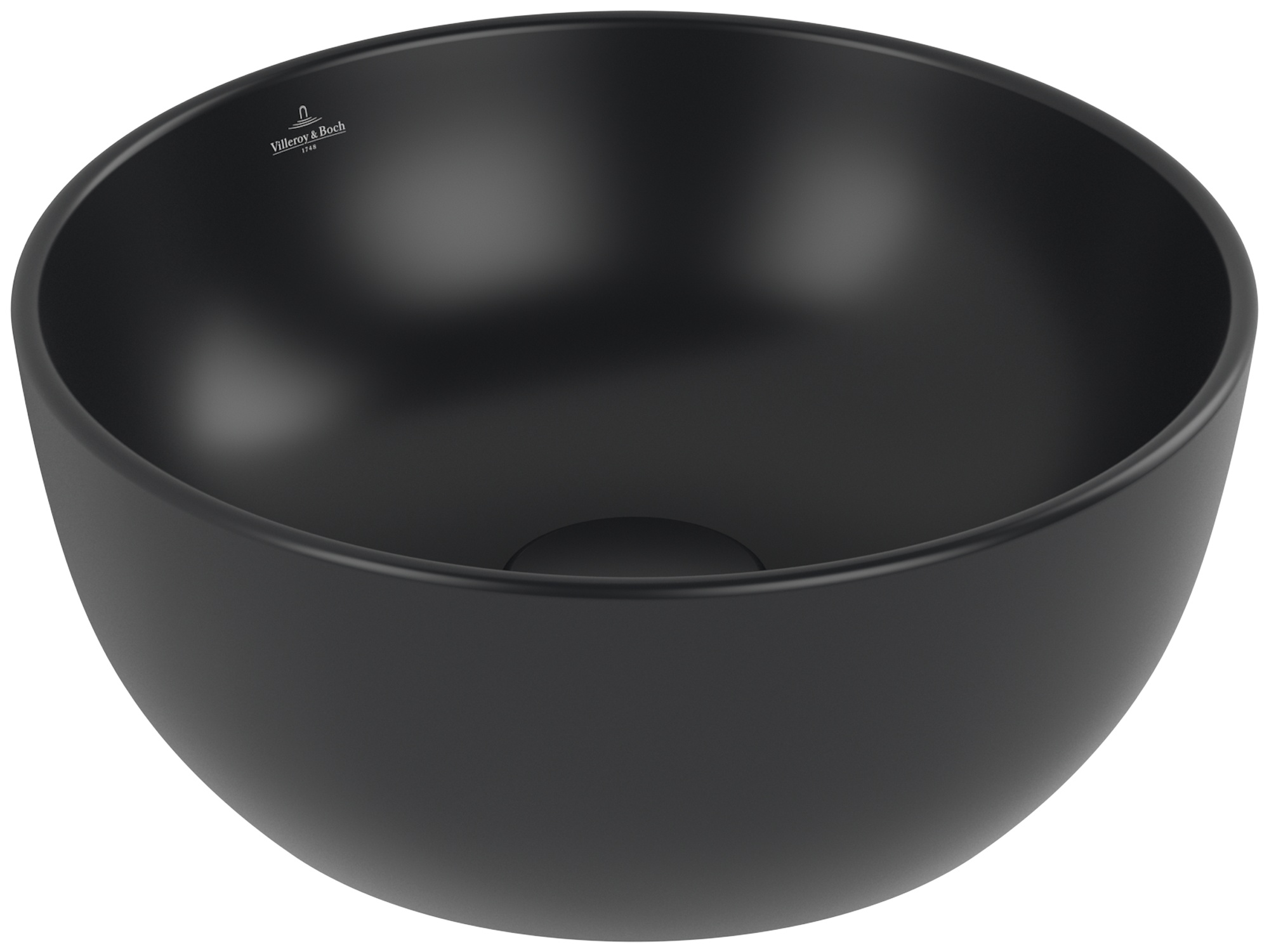 Villeroy & Boch Artis lavabo 32.5x32.5 cm circular sobre encimera negro 438932R7