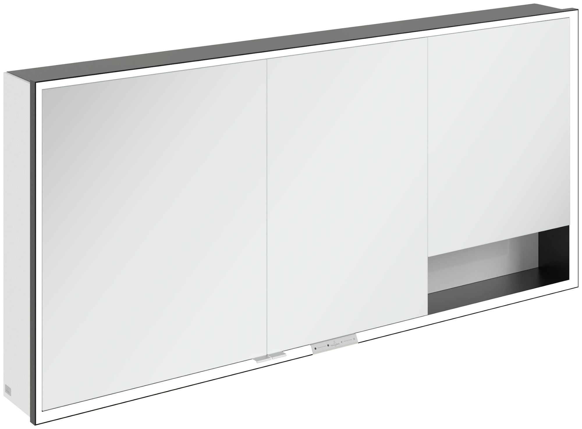 Villeroy & Boch My View+ armario 160x16.8x75 cm con espejo blanco-negro B48116VE