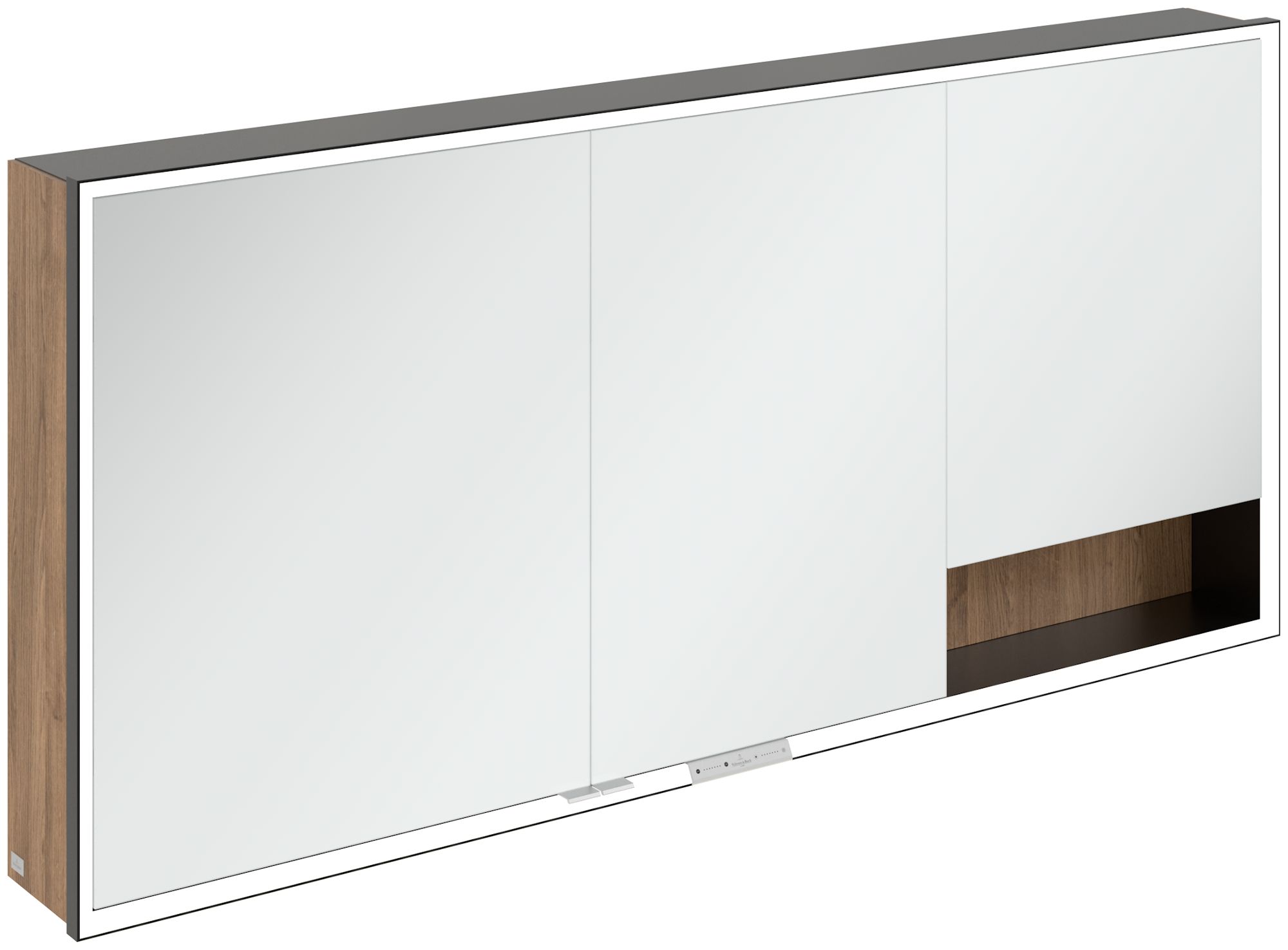 Villeroy & Boch My View+ armario 160x16.8x75 cm con espejo negro-roble B48116RH