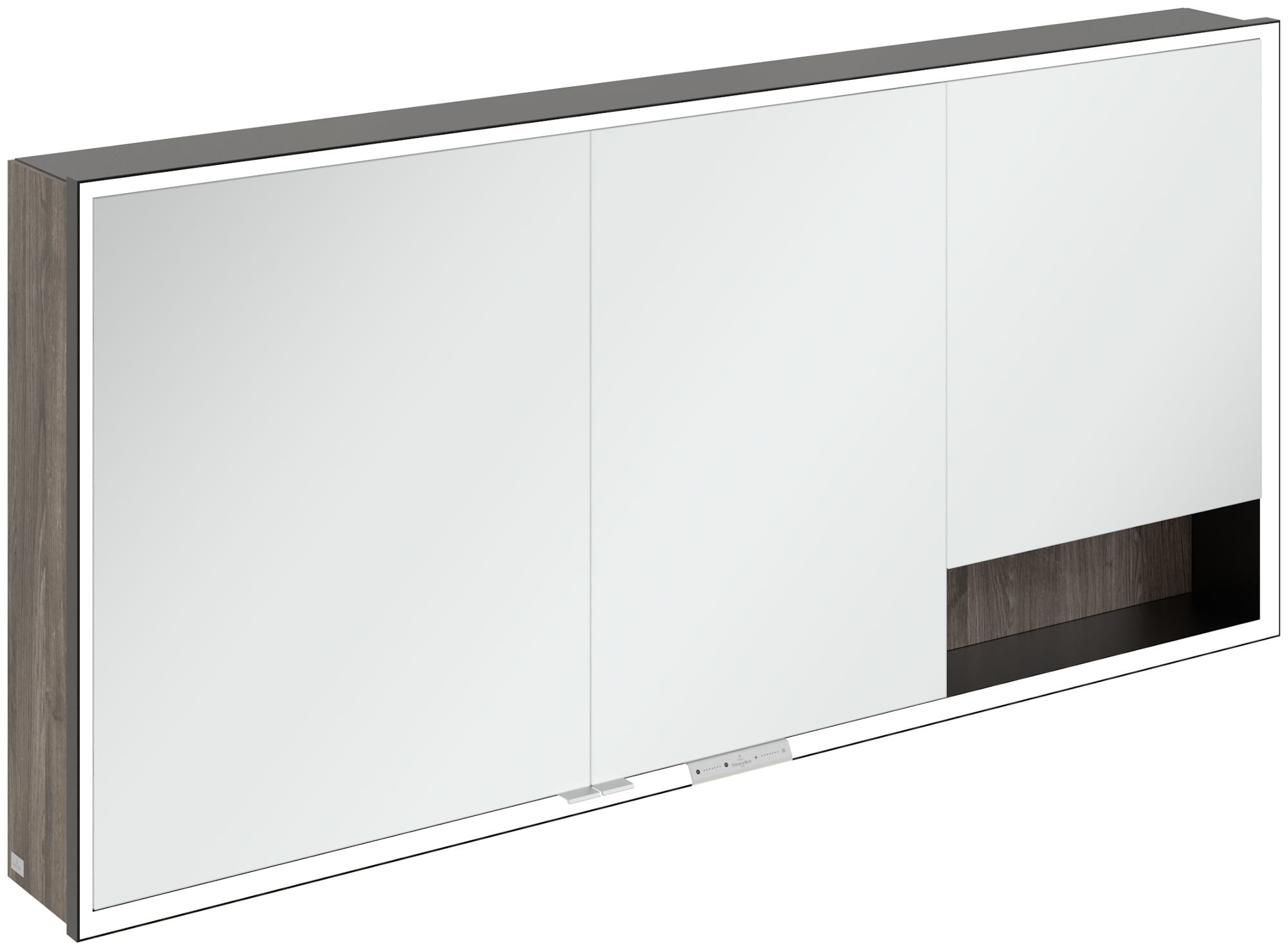 Villeroy & Boch My View+ armario 160x16.8x75 cm con espejo negro-roble B48116RK