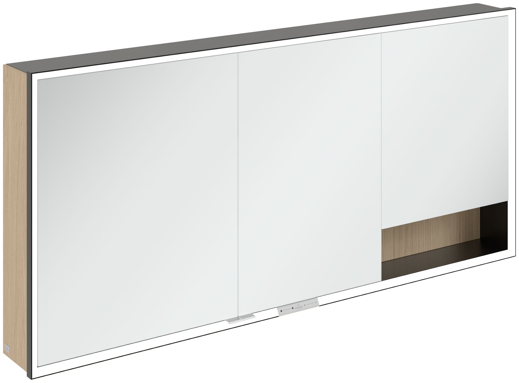 Villeroy & Boch My View+ armario 160x16.8x75 cm con espejo negro-roble B48116VJ