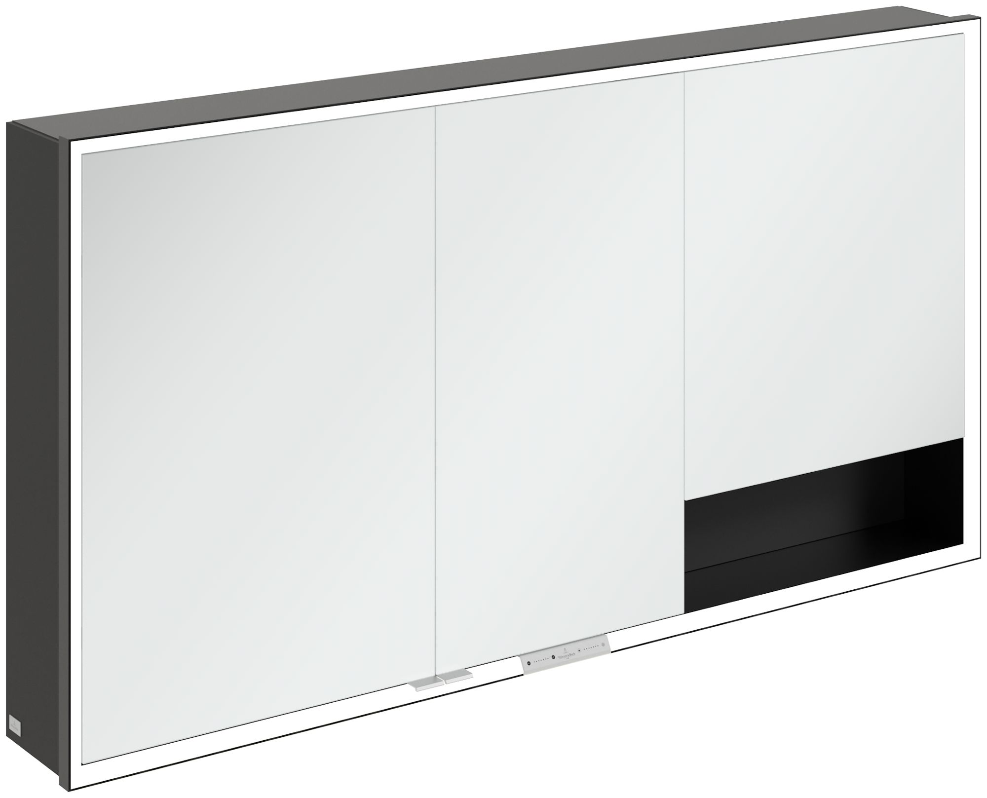 Villeroy & Boch My View+ armario 140x16.8x75 cm con espejo negro B48114VL