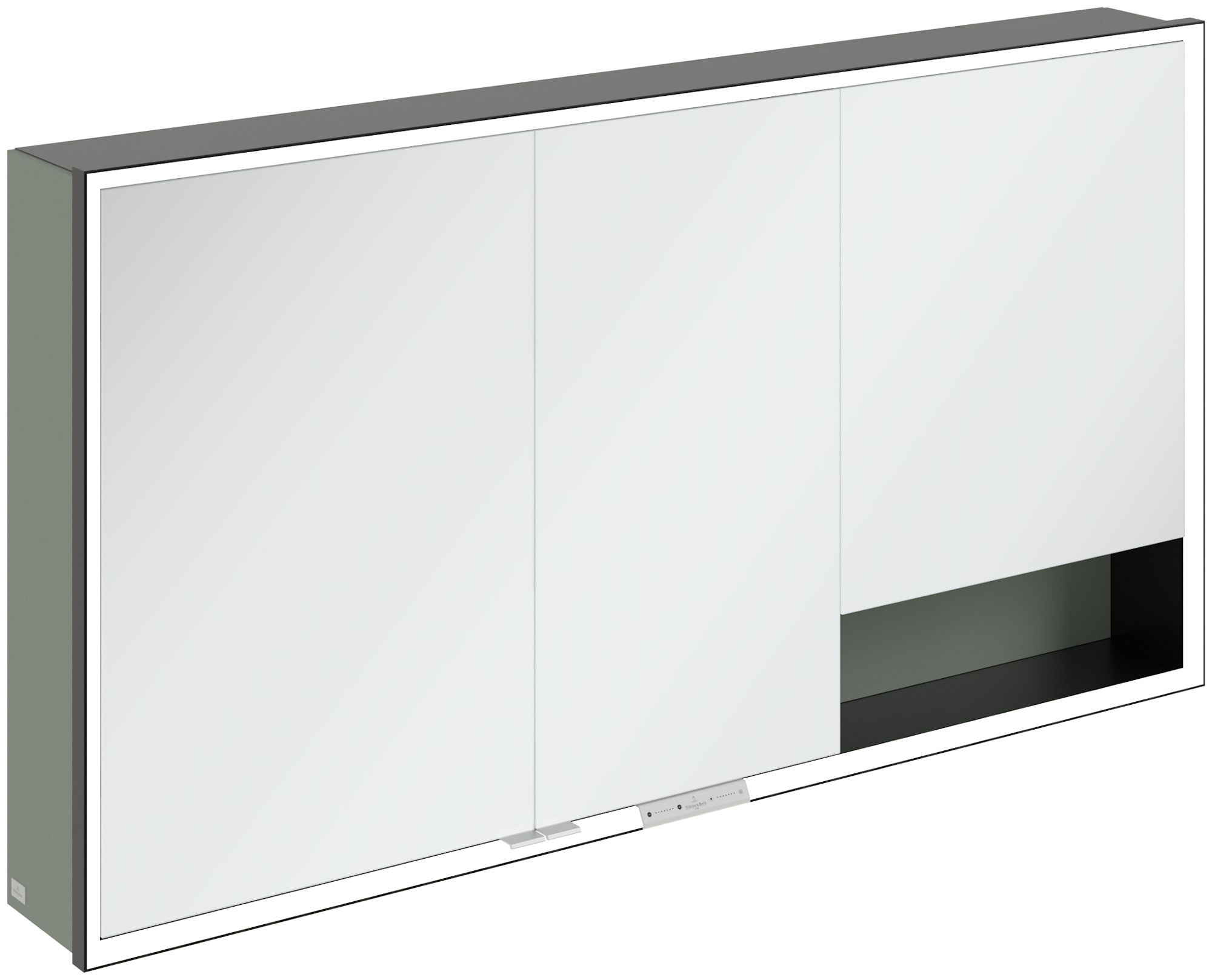 Villeroy & Boch My View+ armario 140x16.8x75 cm con espejo negro-verde B48114AF