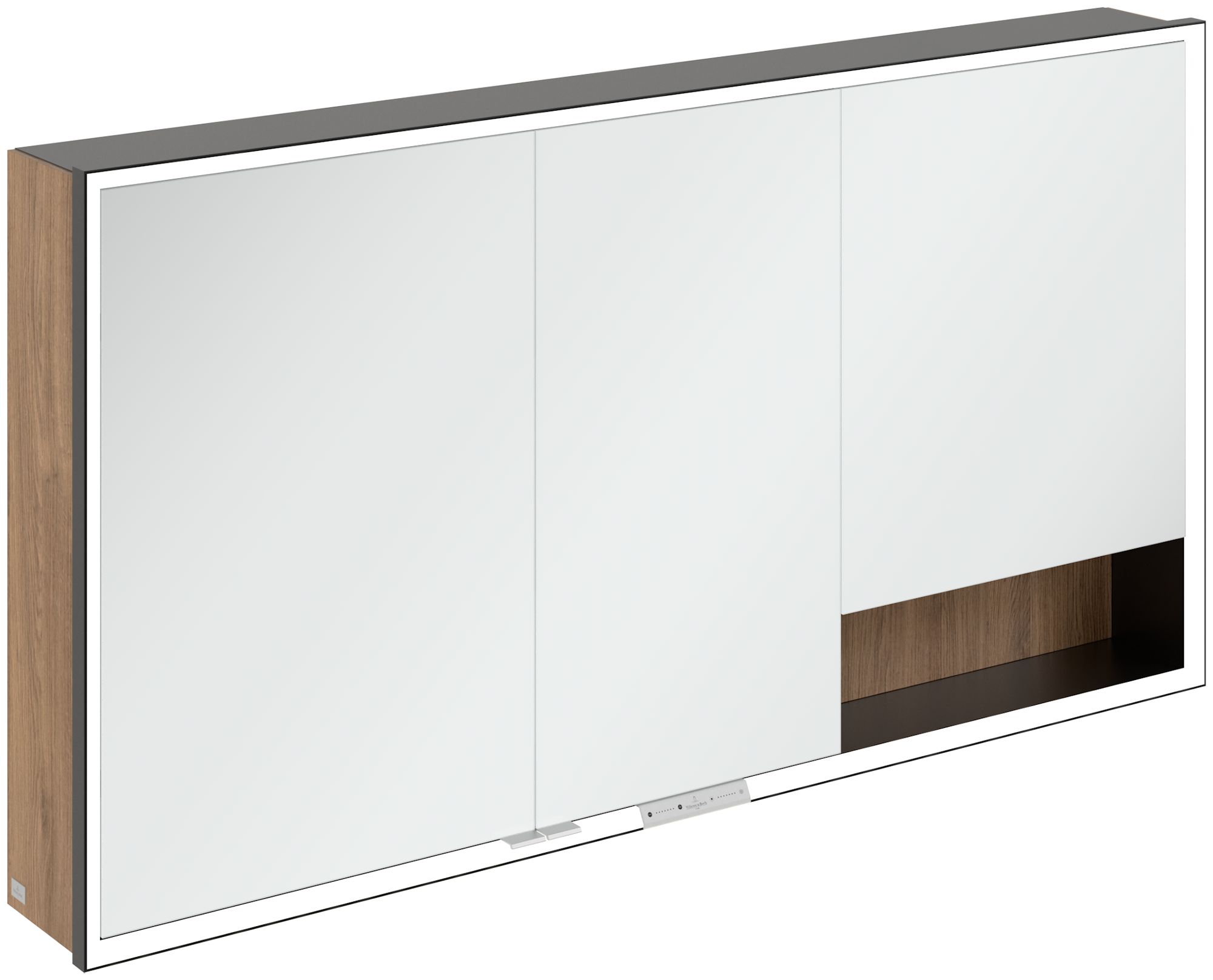 Villeroy & Boch My View+ armario 140x16.8x75 cm con espejo negro-roble B48114RH