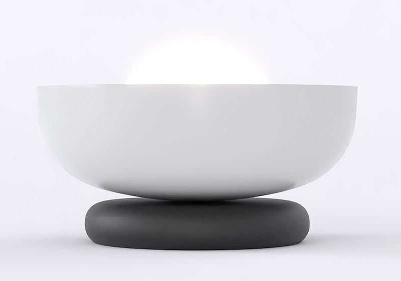 Emibig Ozzy lámpara de sobremesa 1x8 W negro-gris 1518/LN1