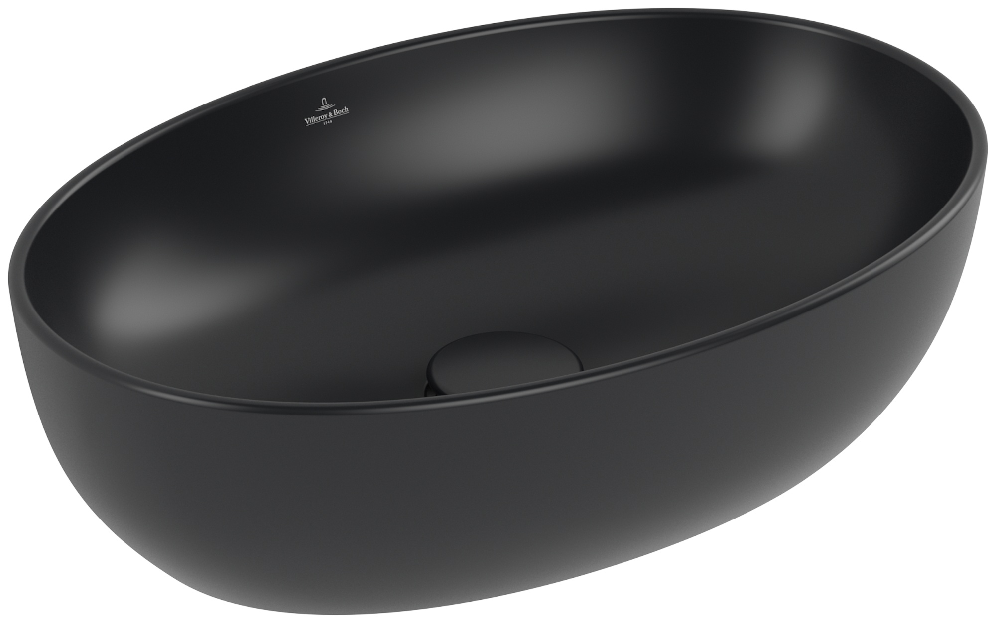 Villeroy & Boch Artis lavabo 48x32.5 cm oval sobre encimera negro 438848R7
