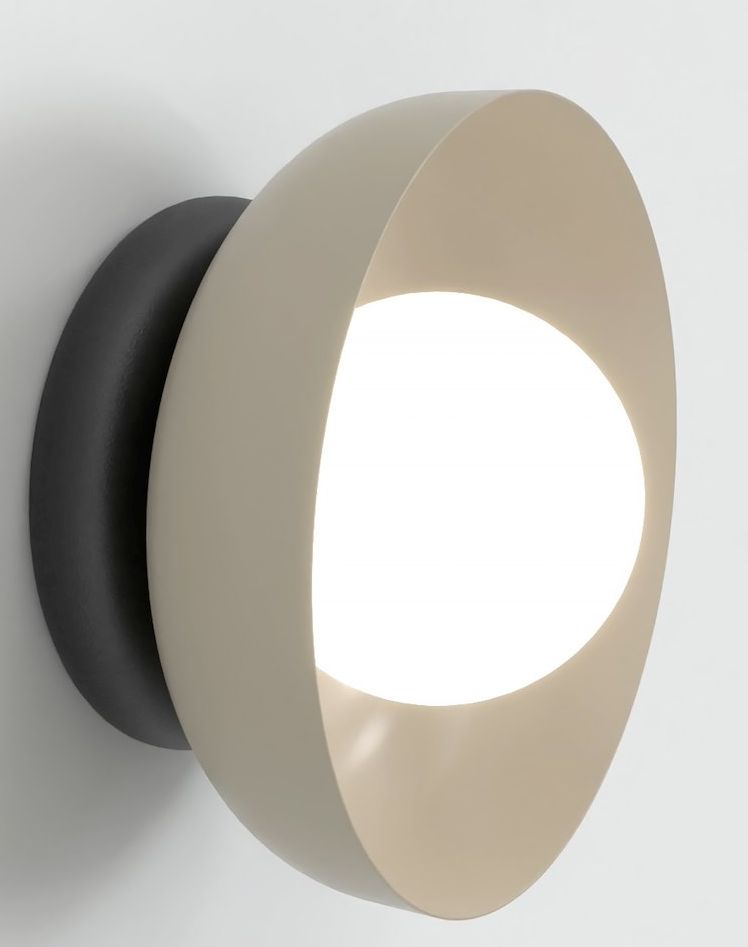 Emibig Ozzy lámpara de pared 1x8 W negro-beige 1517/K1