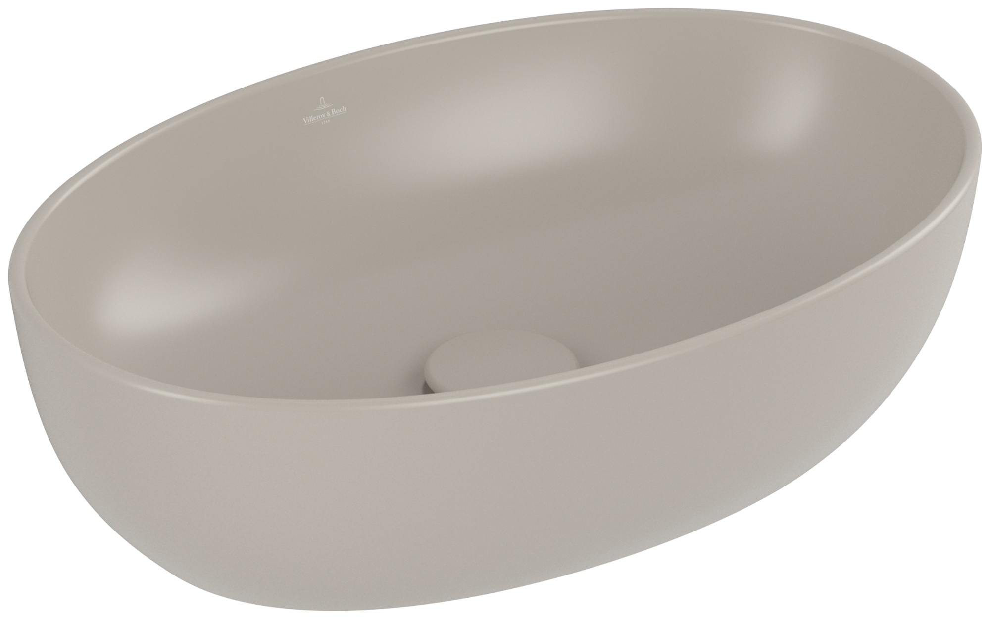 Villeroy & Boch Artis lavabo 48x32.5 cm oval sobre encimera marrón/beige mate 438848AM