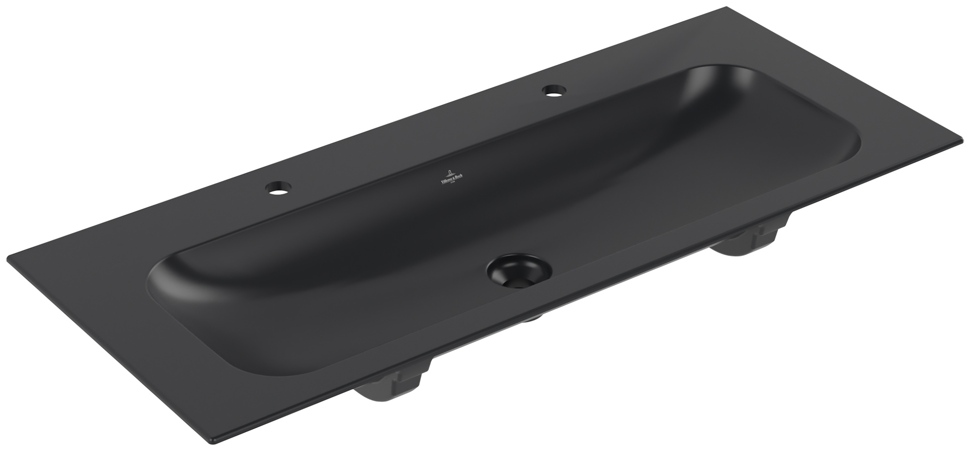 Villeroy & Boch Finion lavabo 120x50 cm rectangular para mueble negro 4164C1R7