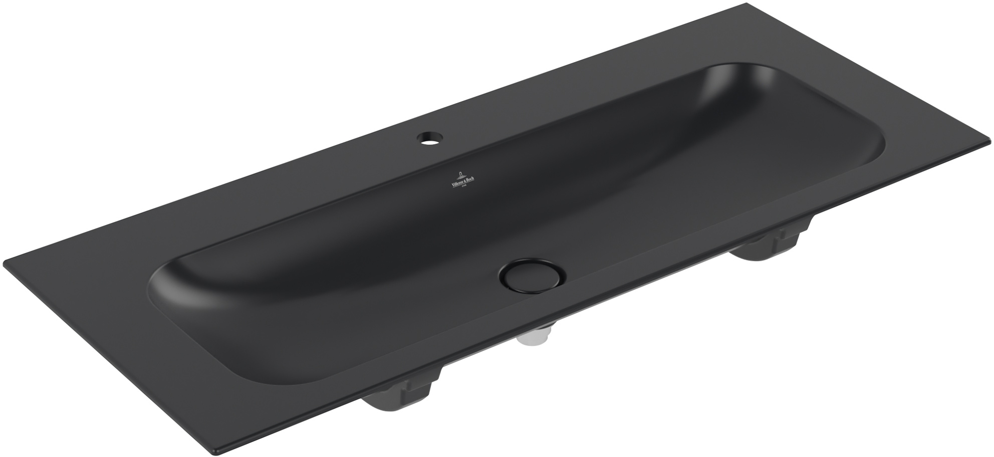 Villeroy & Boch Finion lavabo 120x50 cm rectangular para mueble negro mate 4164C2R7