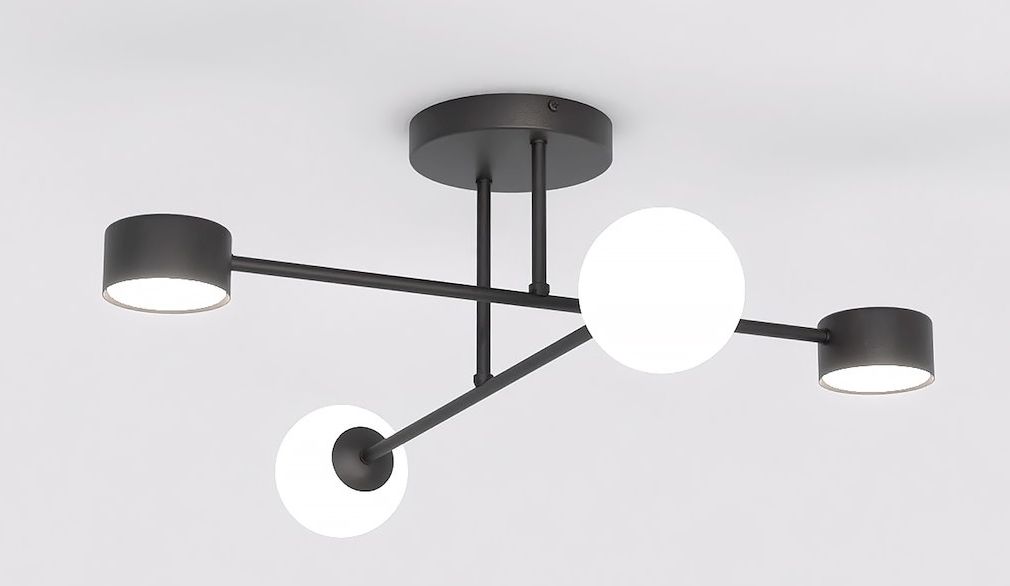 Emibig Holon lámpara de techo 4x8 W negro 1558/4