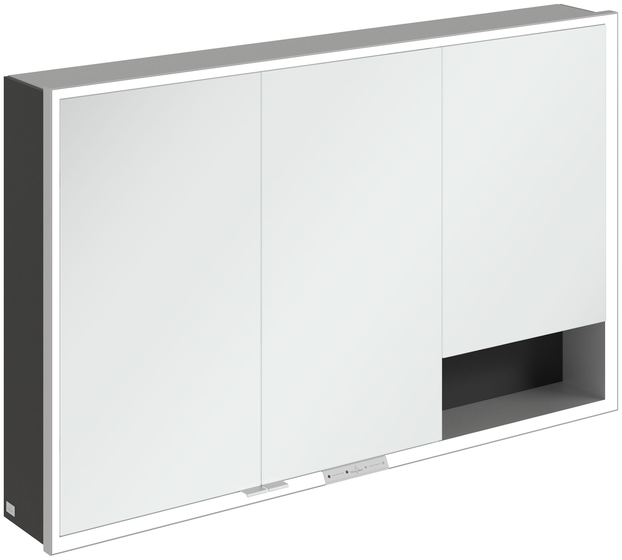 Villeroy & Boch My View+ armario 120x16.8x75 cm con espejo negro A48112VL