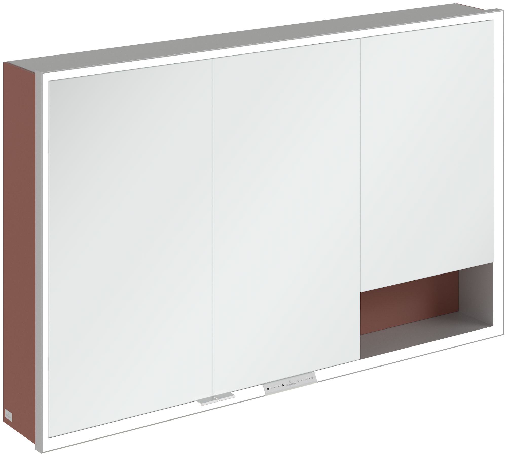 Villeroy & Boch My View+ armario 120x16.8x75 cm con espejo rojo A48112AH