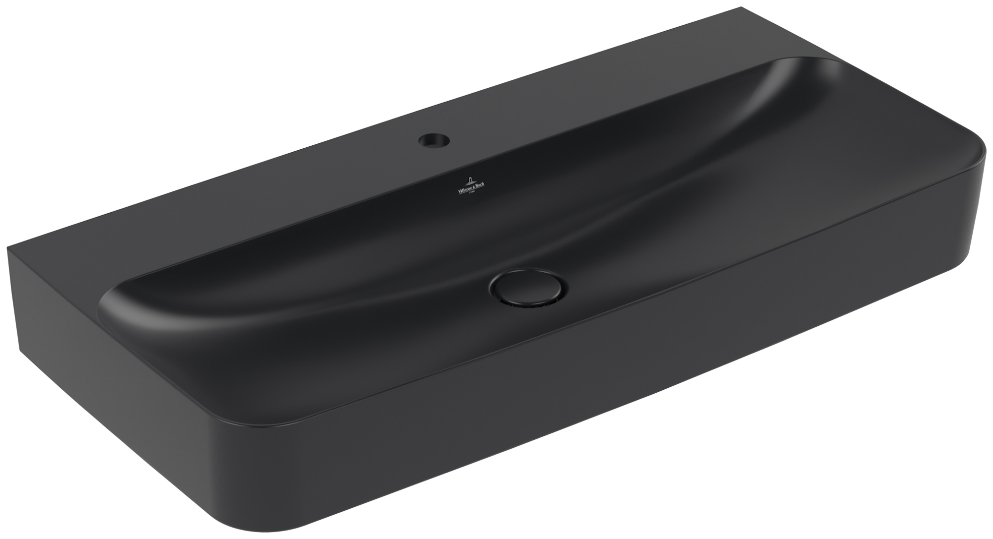 Villeroy & Boch Finion lavabo 100x47 cm rectangular clásico negro mate 4168A2R7