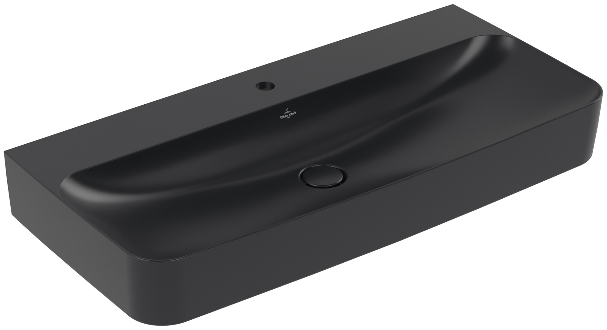Villeroy & Boch Finion lavabo 100x47 cm rectangular clásico negro mate 4168ABR7